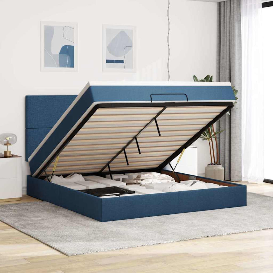 Ottoman Bed Met Matras 140X190Cm Stof