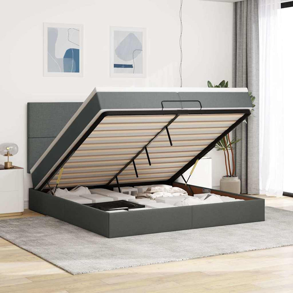Ottoman Bed Met Matras 140X190Cm Stof