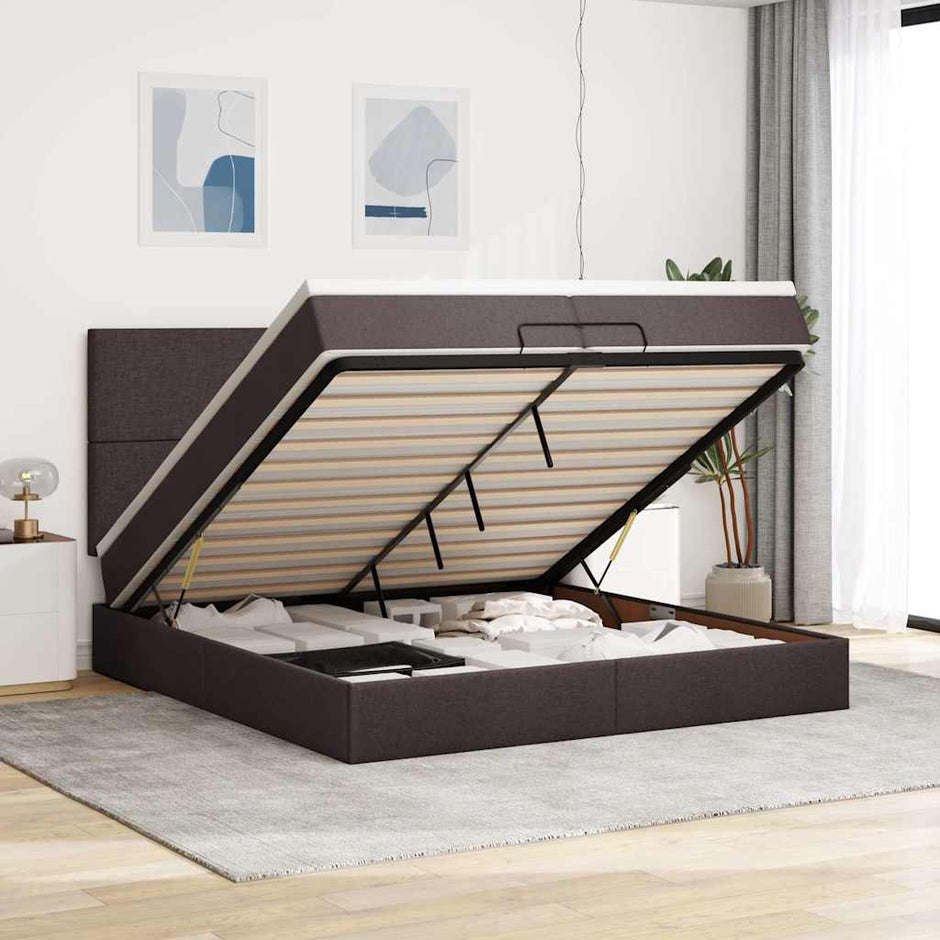 Ottoman Bed Met Matras 140X190Cm Stof