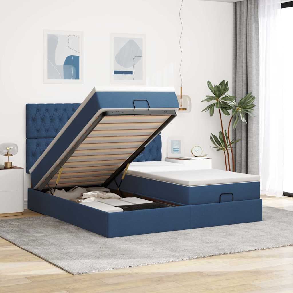 Ottoman Bed Met Matrassen 180X200Cm Stof Kleurig