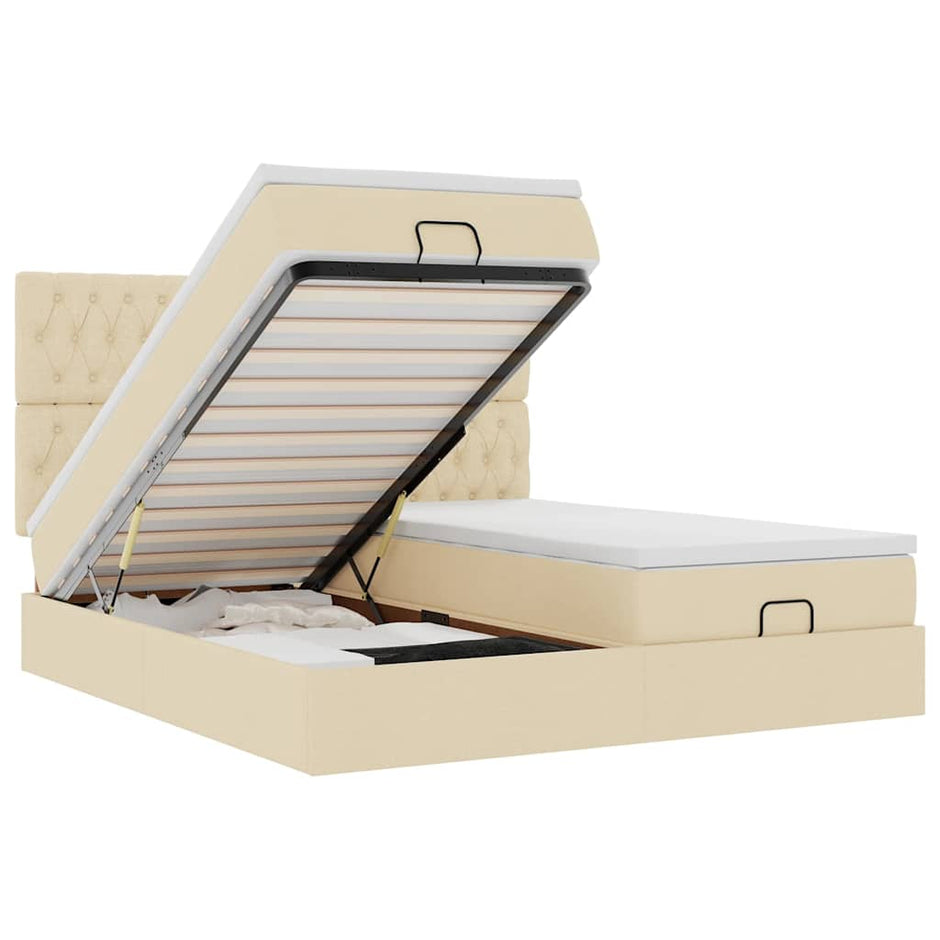 Ottoman Bed Met Matrassen 180X200Cm Stof Kleurig