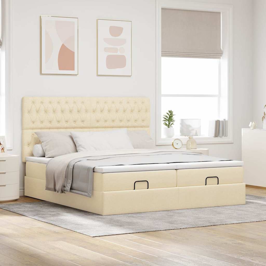Ottoman Bed Met Matrassen 180X200Cm Stof Kleurig
