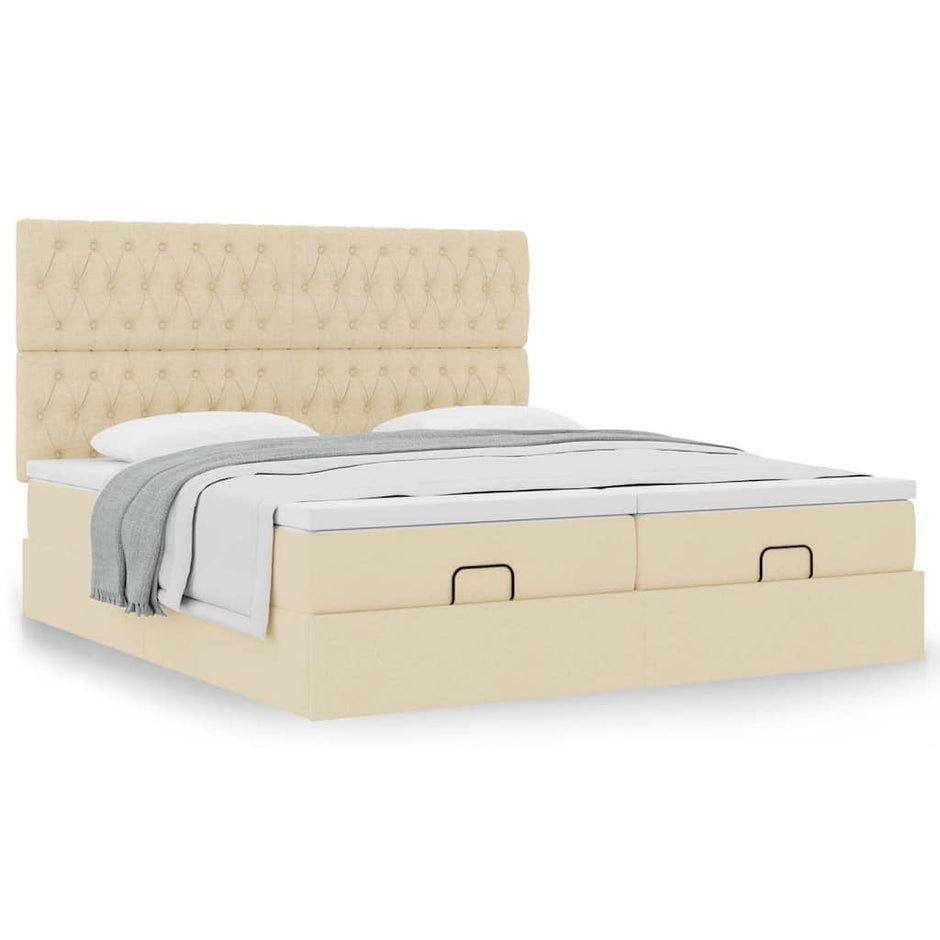Ottoman Bed Met Matrassen 180X200Cm Stof Kleurig