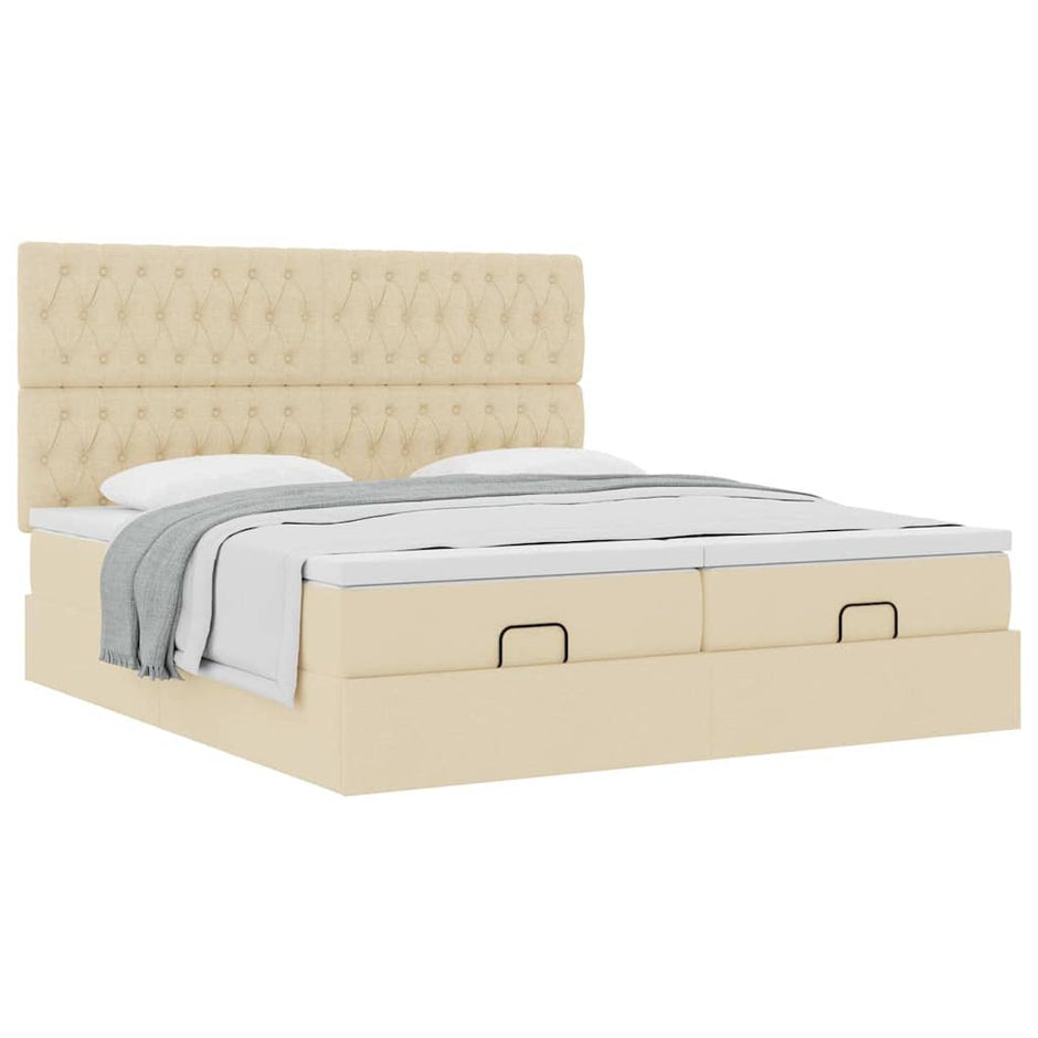 Ottoman Bed Met Matrassen 180X200Cm Stof Kleurig