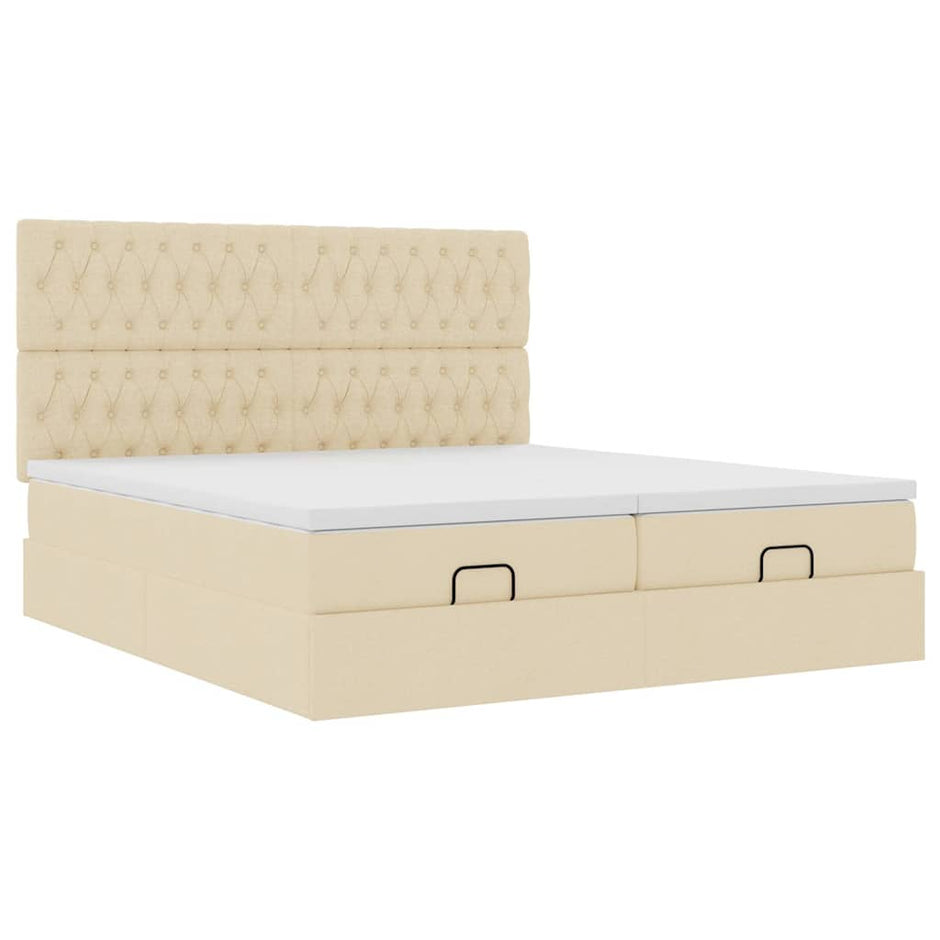 Ottoman Bed Met Matrassen 180X200Cm Stof Kleurig