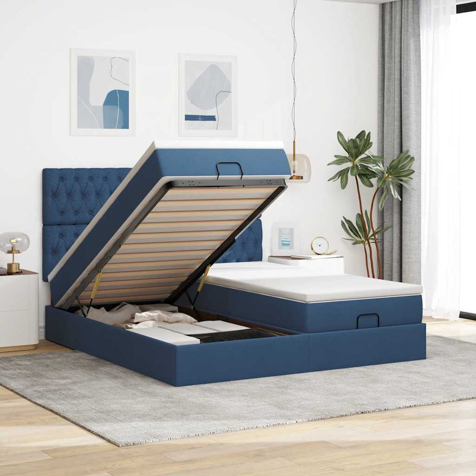 Ottoman Bed Met Matrassen 180X200Cm Stof Kleurig