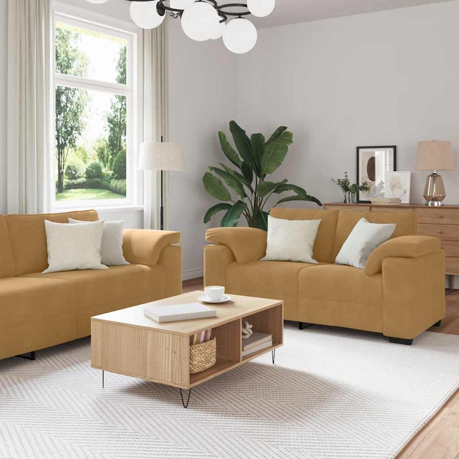 3-Delige Loungeset Met Kussens Fluweel