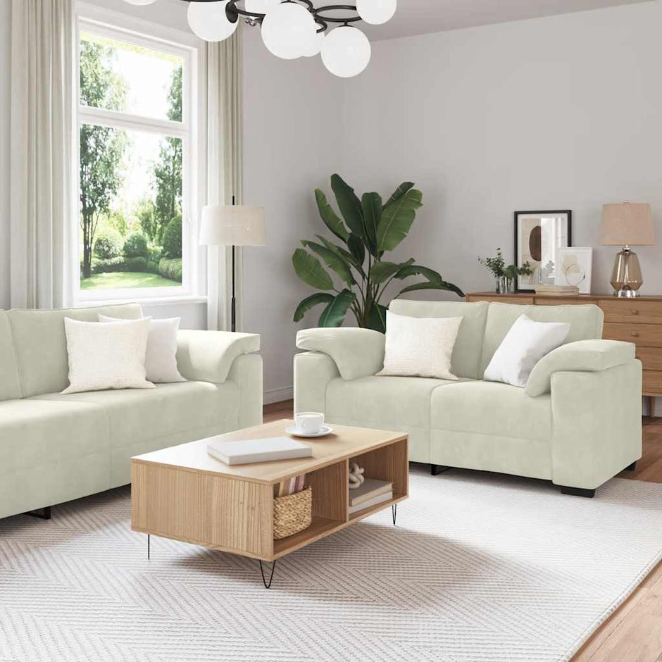 3-Delige Loungeset Met Kussens Fluweel