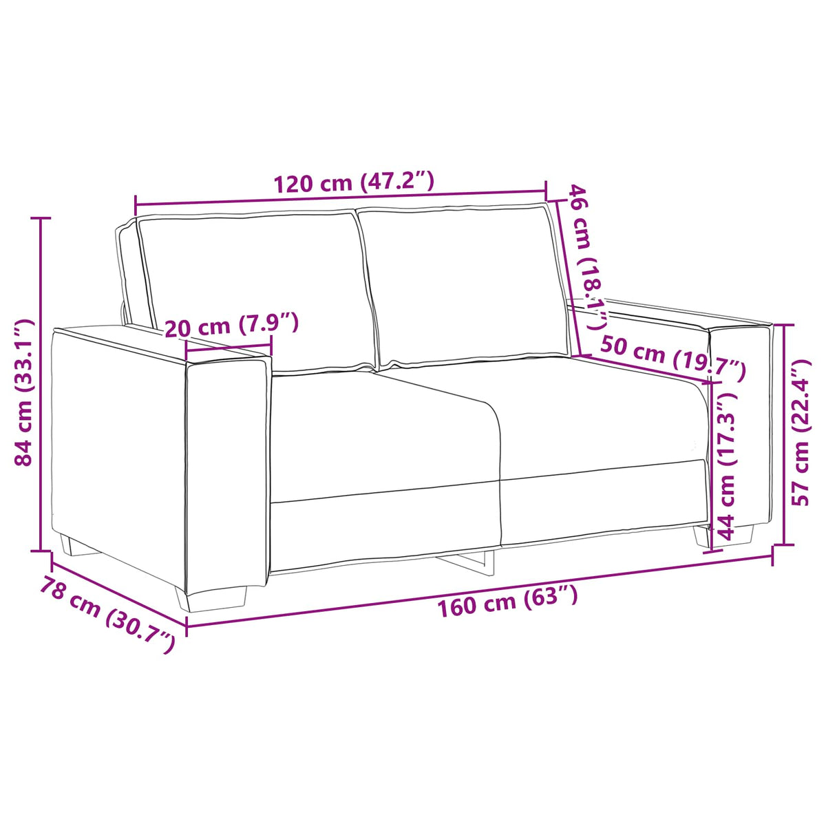 Loveseat Kunstleer