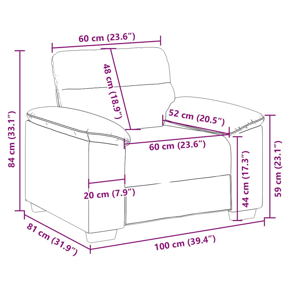 Fauteuil 100X81X84 Cm Stof