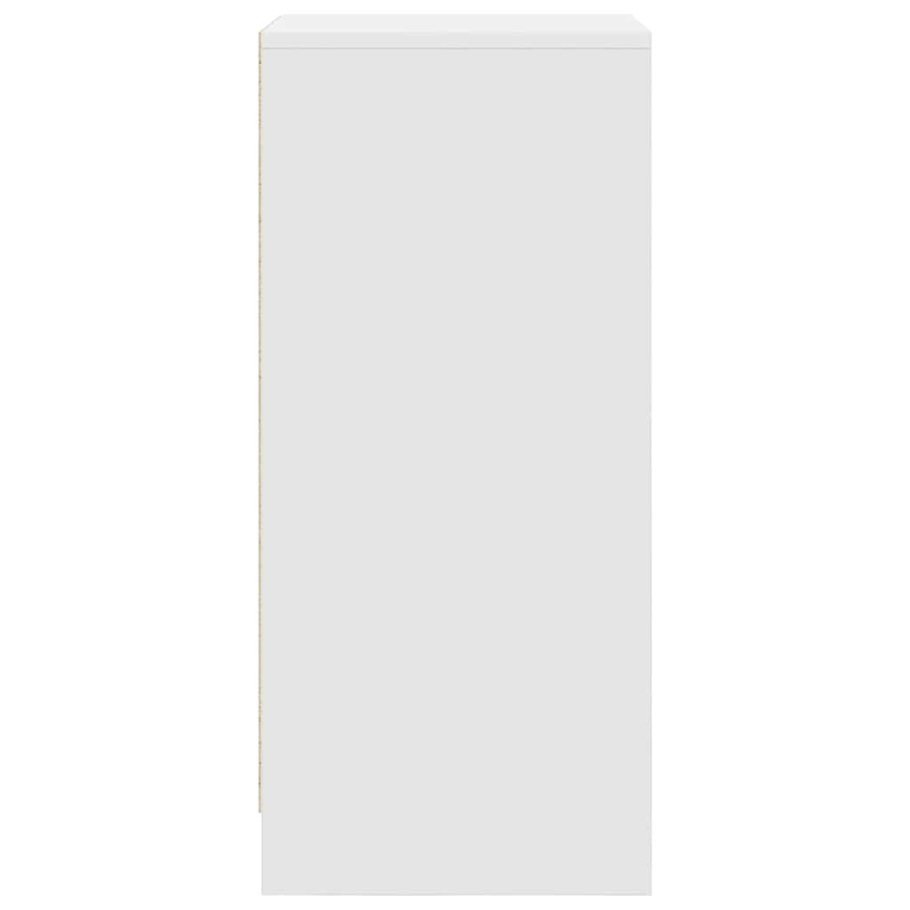 Schoenenkast 29,5X34X76 Cm Bewerkt Hout Wit