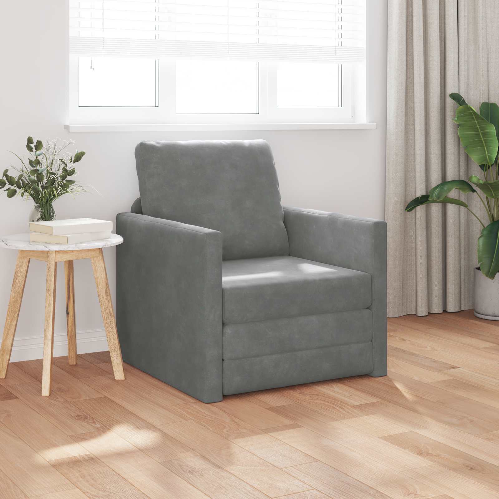 Slaapbank 74 X 77 X 81 Cm Fluweel
