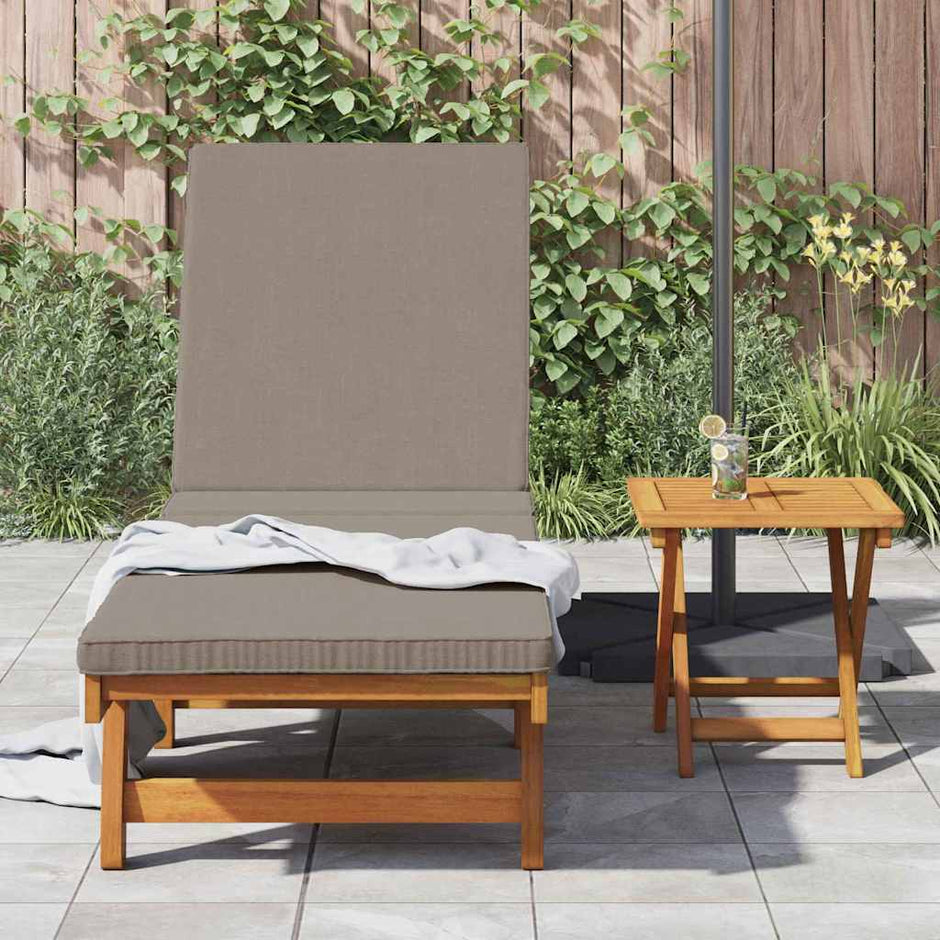 Ligstoel Massief Acacia Hout Bruin