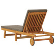 Ligstoel Massief Acacia Hout Bruin