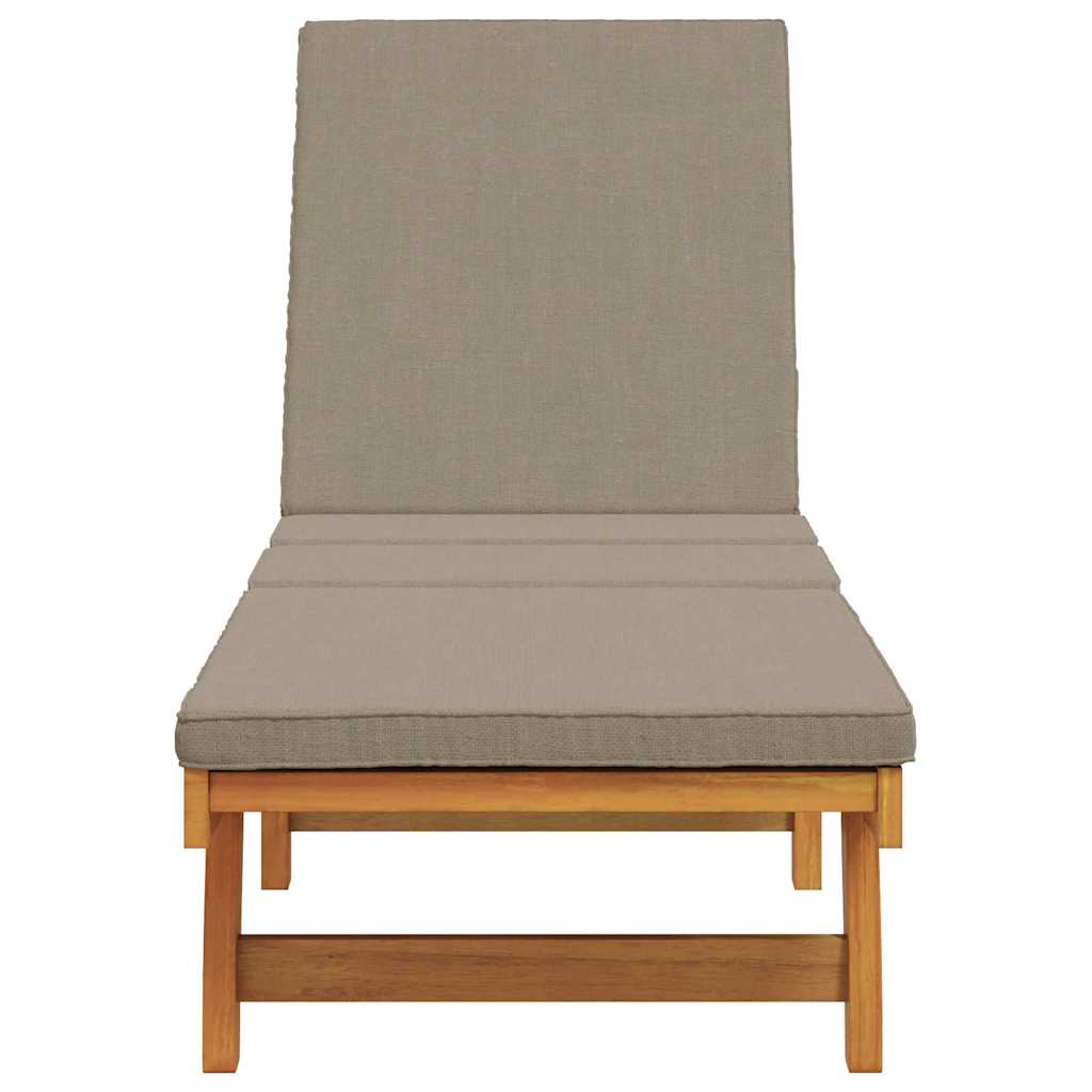 Ligstoel Massief Acacia Hout Bruin
