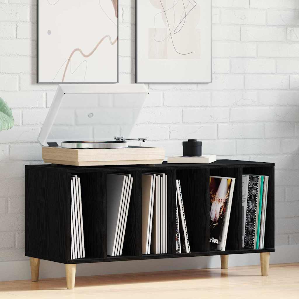 Platenkast Met Plank 100 X 38 X 48 Cm Bewerkt Hout