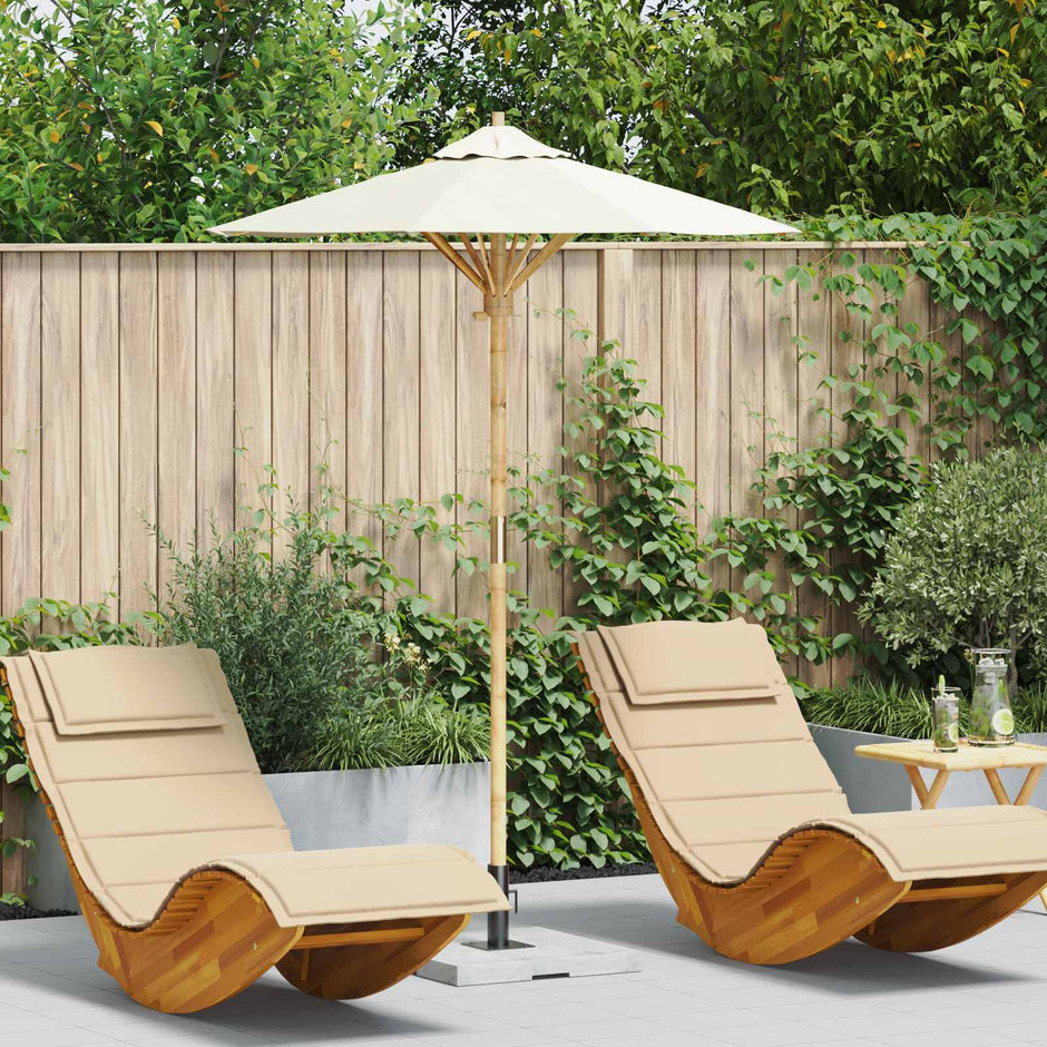 Tuinparasol Ø 240 X 260 Cm Bamboe Rond