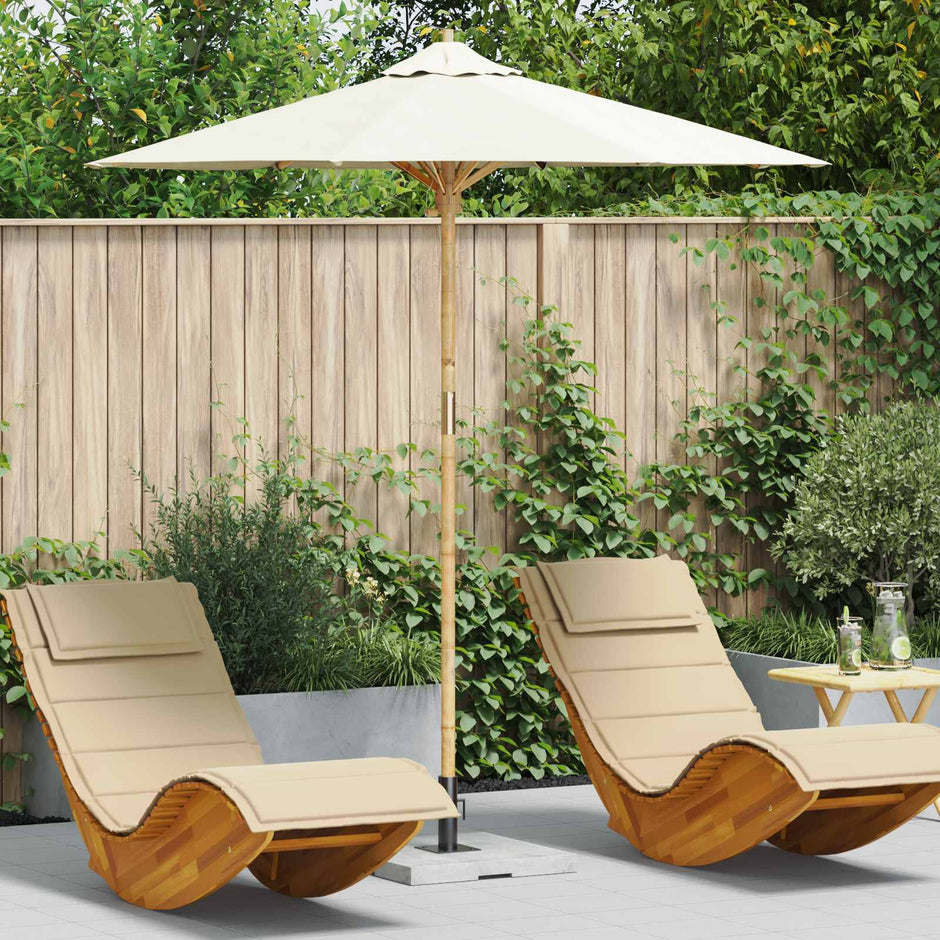 Tuinparasol Ø 240 X 260 Cm Bamboe Rond