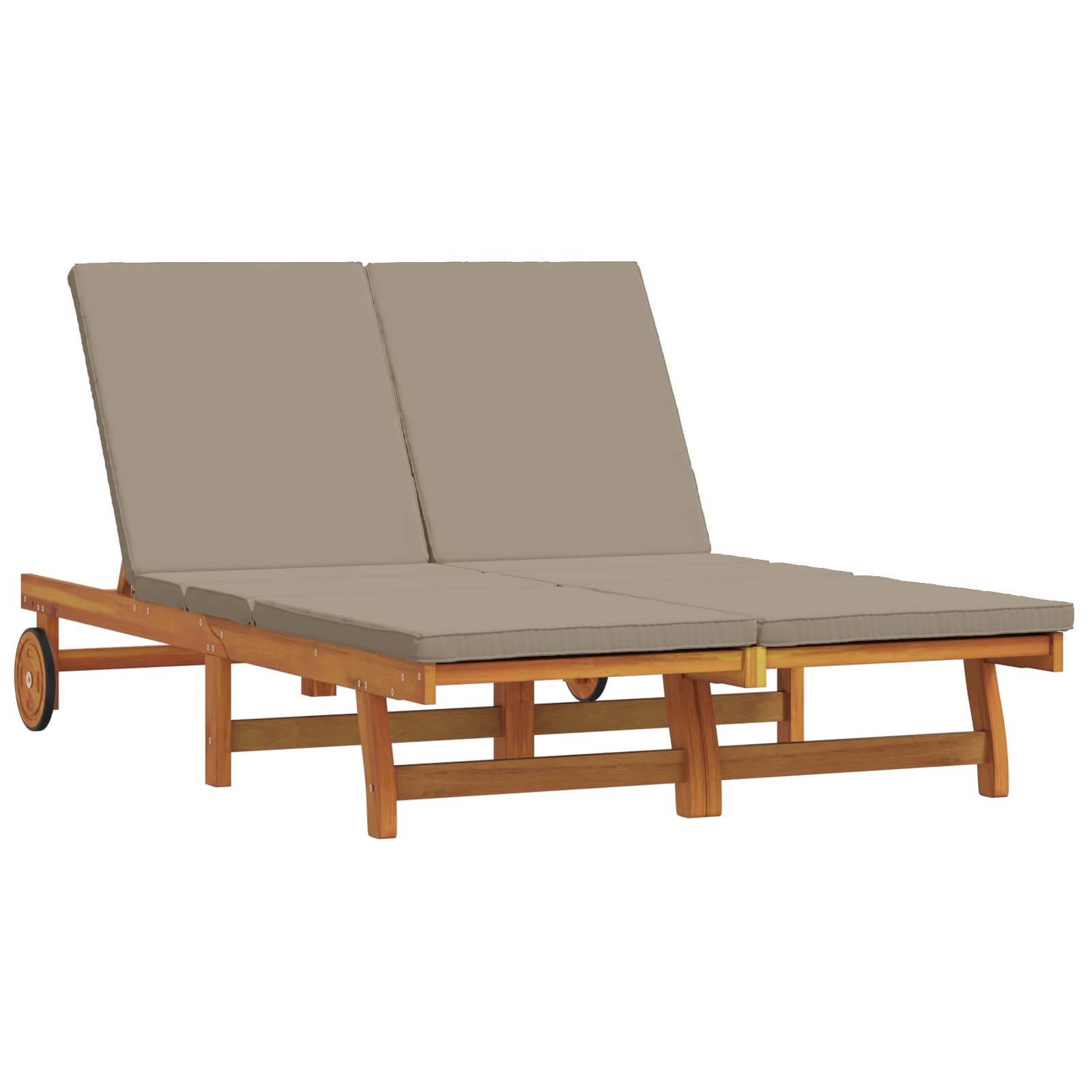 Ligstoel Massief Acacia Hout Bruin