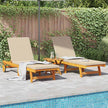 Ligstoel Massief Acacia Hout Bruin