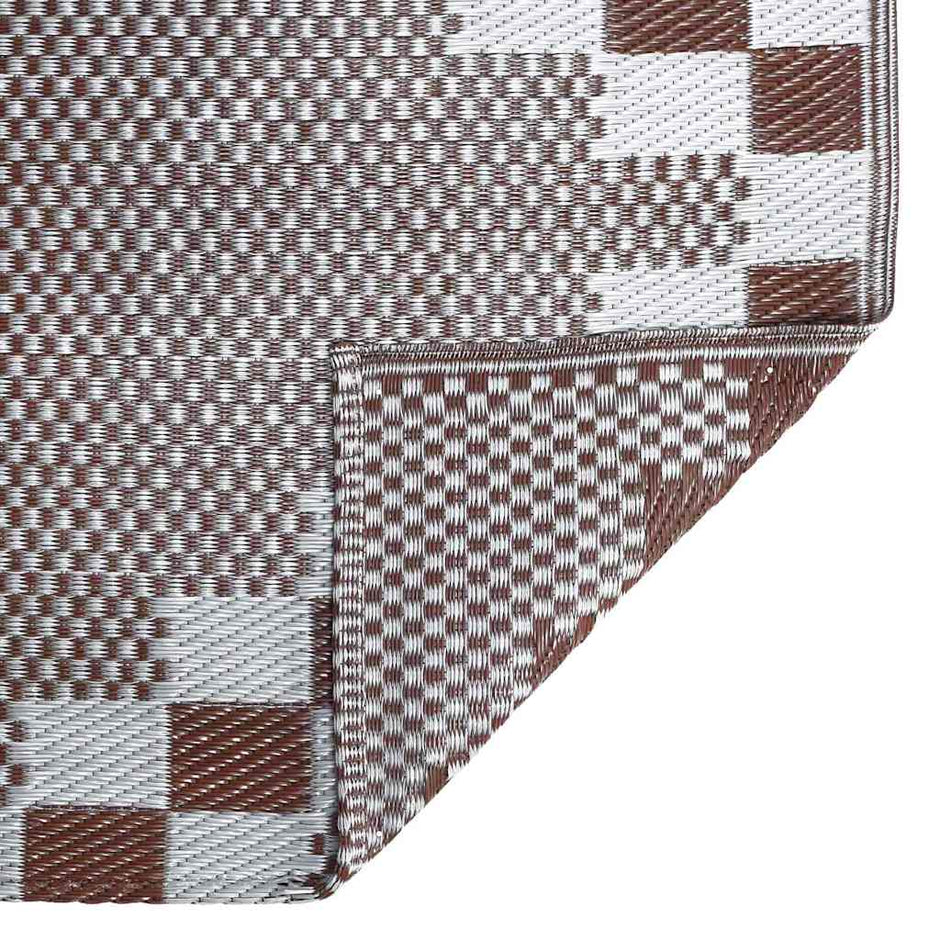Buitentapijt Arakil Bruin En Wit 400 × 300 Cm 50% Polypropyleen Grijs En Wit