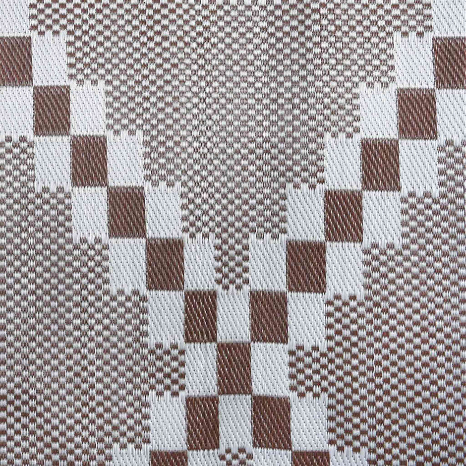 Buitentapijt Arakil Bruin En Wit 400 × 300 Cm 50% Polypropyleen Grijs En Wit