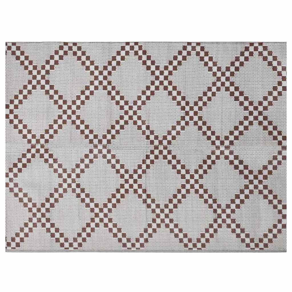 Buitentapijt Arakil Bruin En Wit 400 × 300 Cm 50% Polypropyleen Grijs En Wit