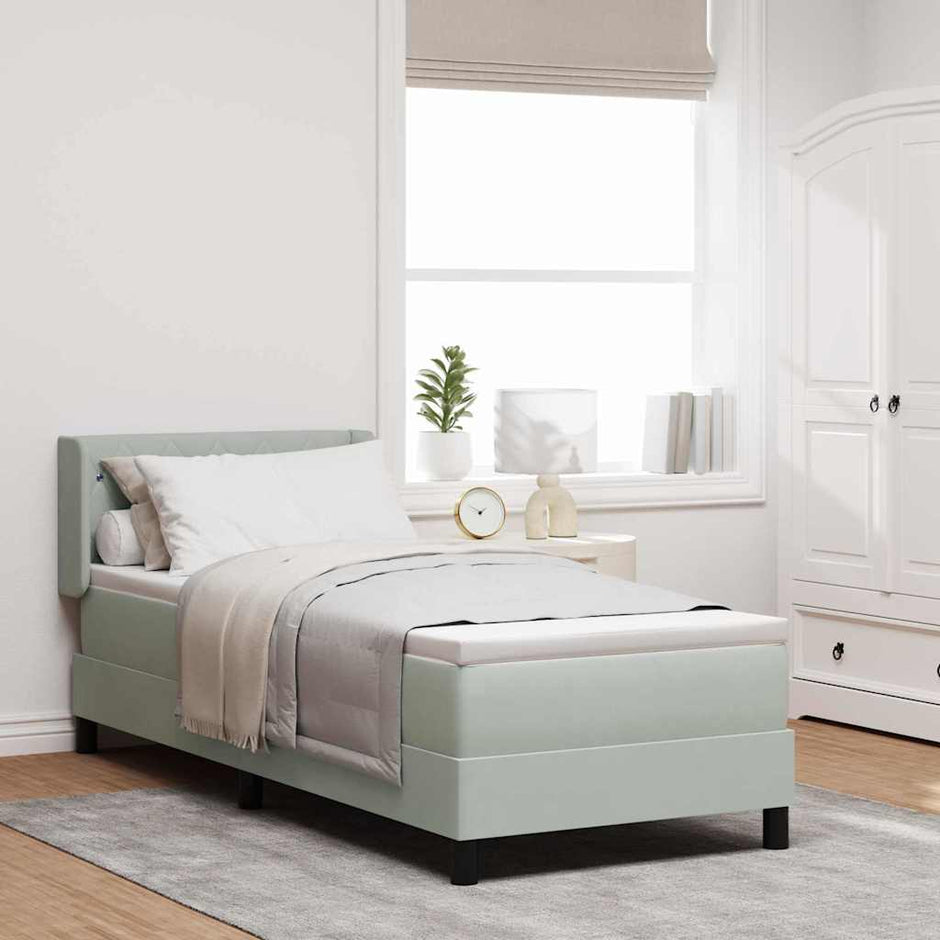 Boxspring Bed Met Hoofdeinde 200 X 140 Cm Fluweel