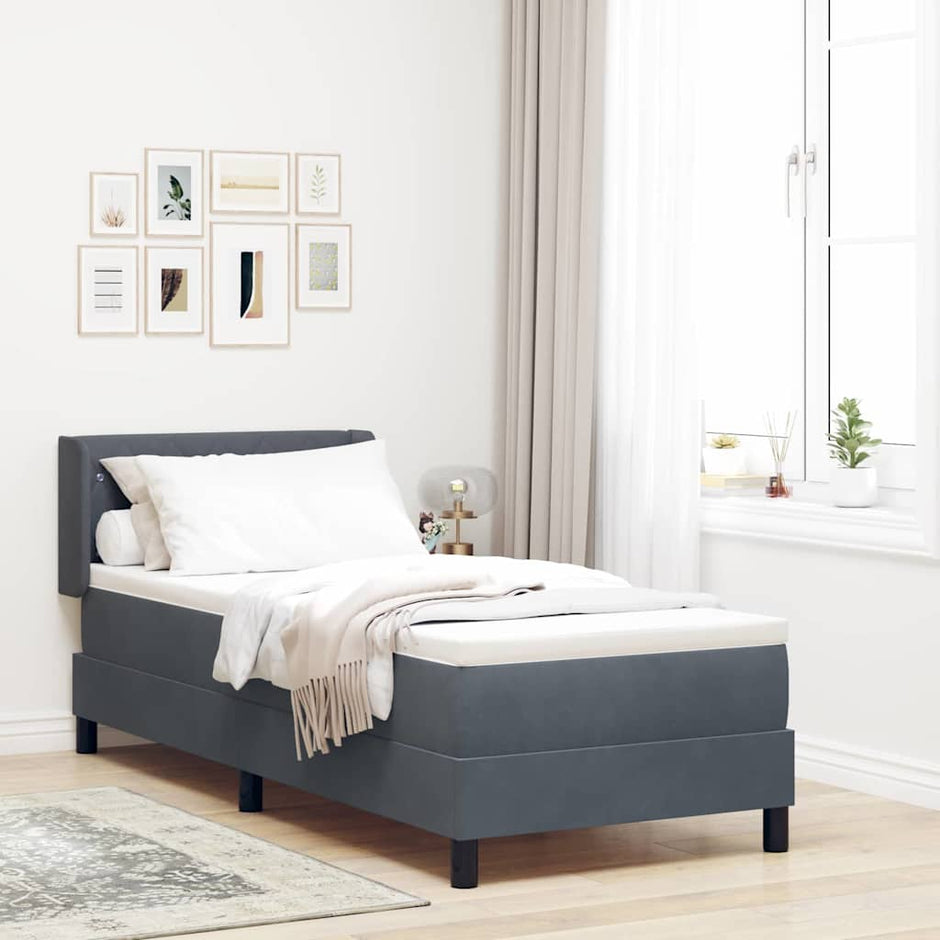 Boxspring Bed Met Hoofdeinde 200 X 140 Cm Fluweel