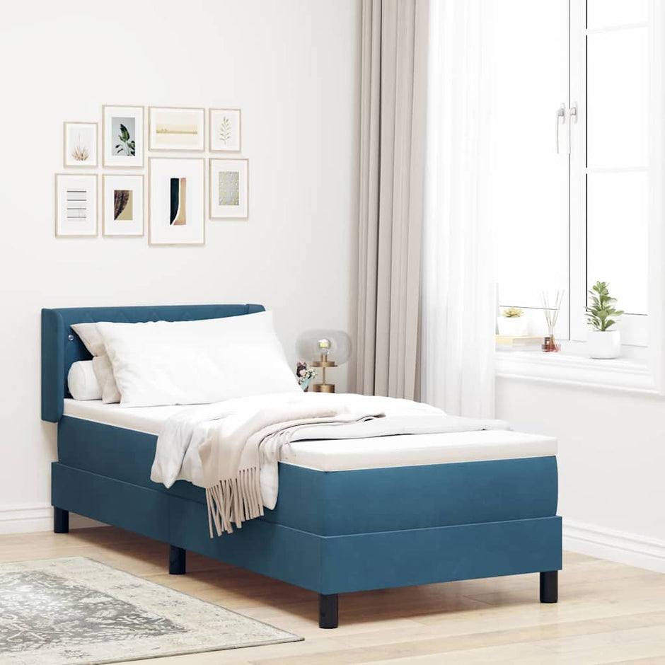 Boxspring Bed Met Hoofdeinde 200 X 140 Cm Fluweel