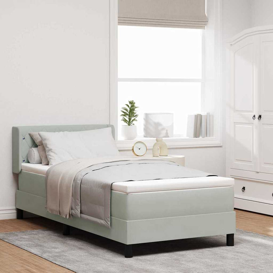 Boxspring Bed Met Hoofdeinde 200 X 140 Cm Fluweel