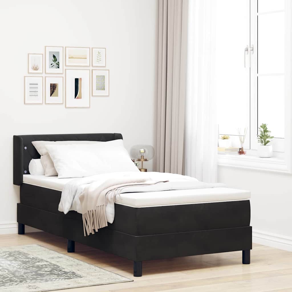 Boxspring Bed Met Hoofdeinde 200 X 140 Cm Fluweel