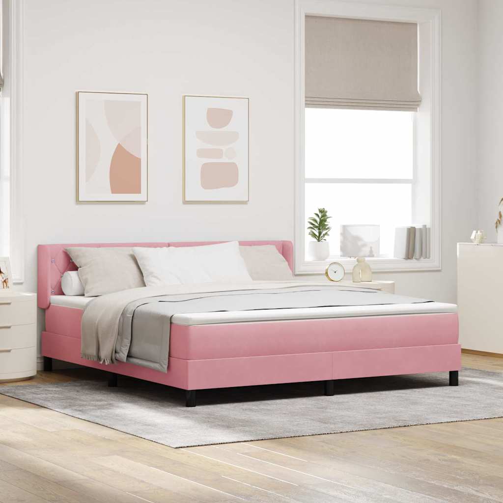 Boxspring Bed Met Hoofdeinde 200 X 140 Cm Fluweel