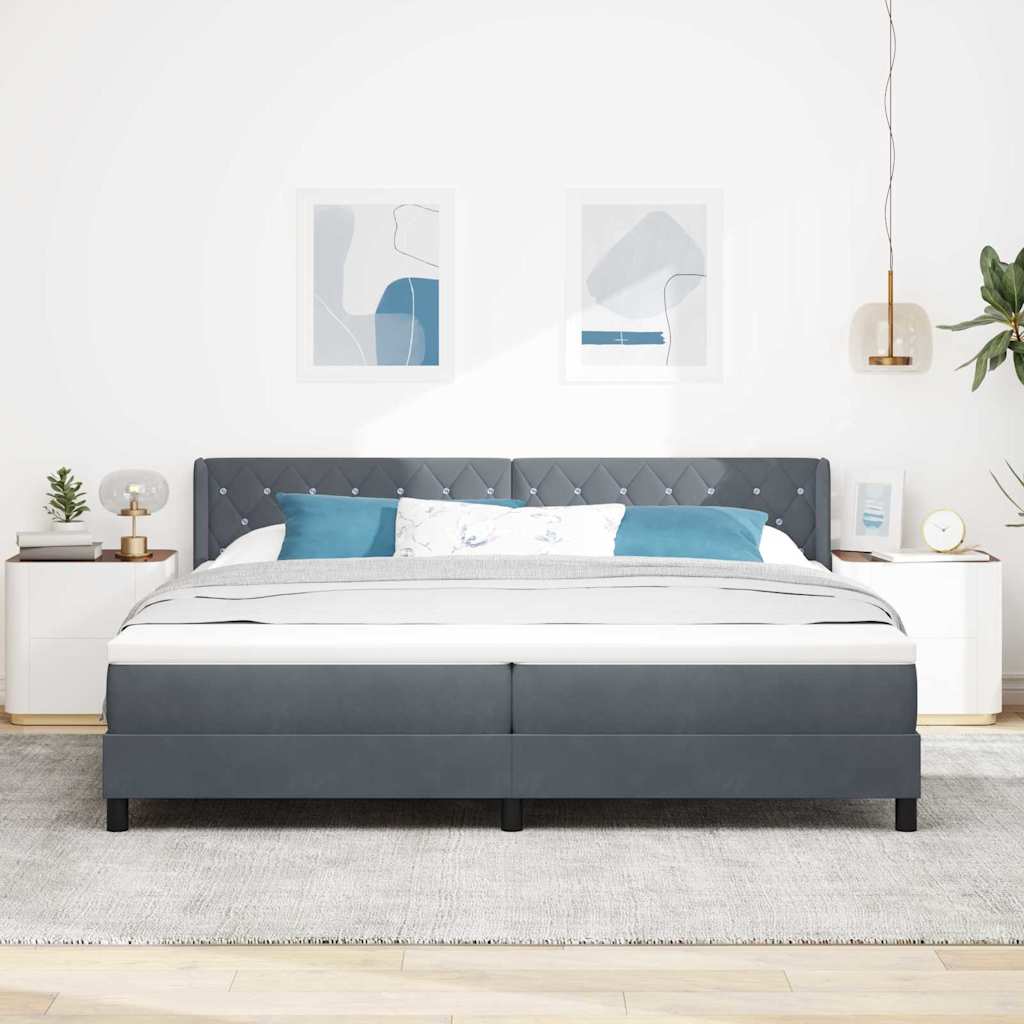 Boxspring Bed Met Hoofdeinde 200 X 140 Cm Fluweel