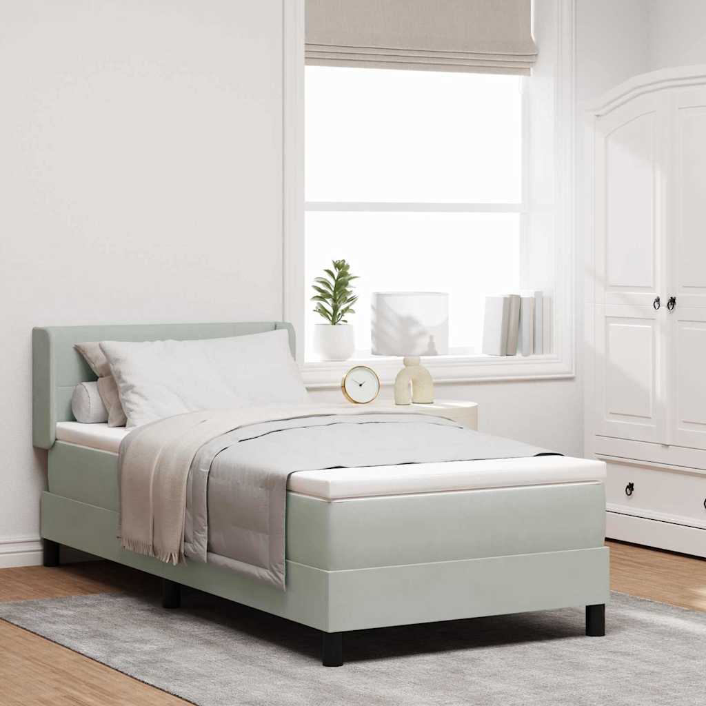 Boxspring Bed Met Hoofdeinde 200 X 140 Cm Fluweel