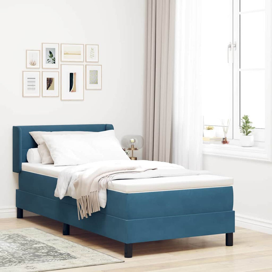 Boxspring Bed Met Hoofdeinde 200 X 140 Cm Fluweel