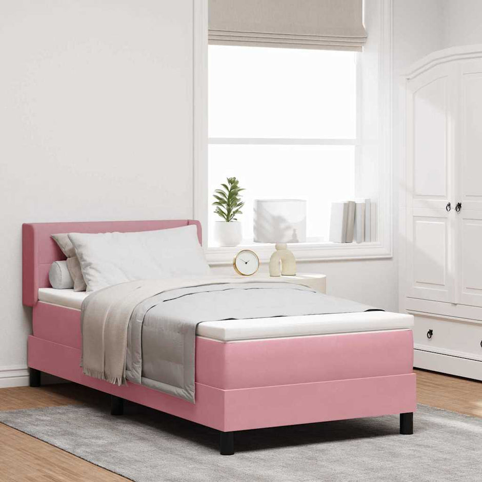 Boxspring Bed Met Hoofdeinde 200 X 140 Cm Fluweel