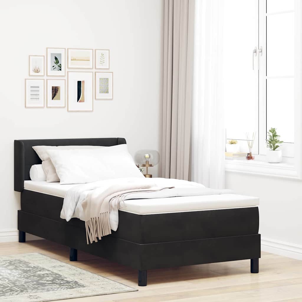 Boxspring Bed Met Hoofdeinde 200 X 140 Cm Fluweel