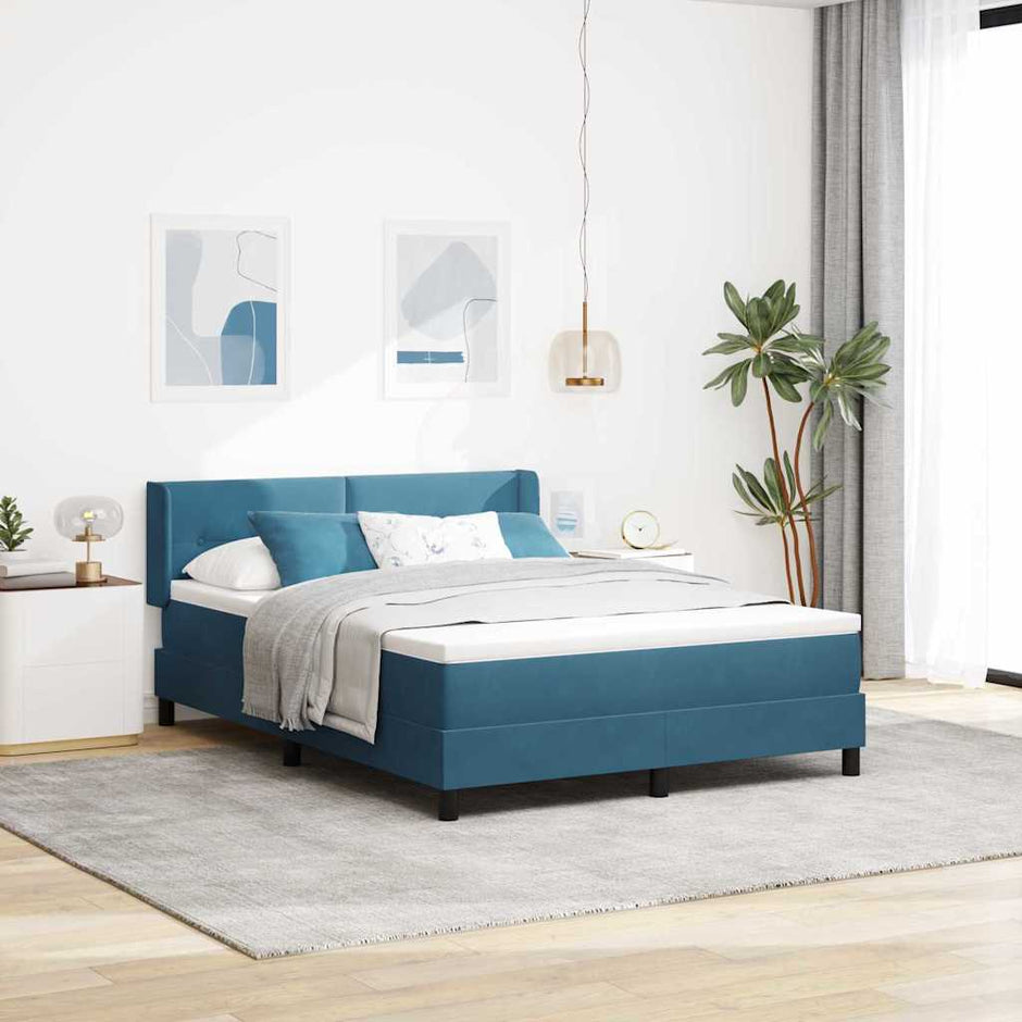 Boxspring Bed Met Hoofdeinde 200 X 140 Cm Fluweel