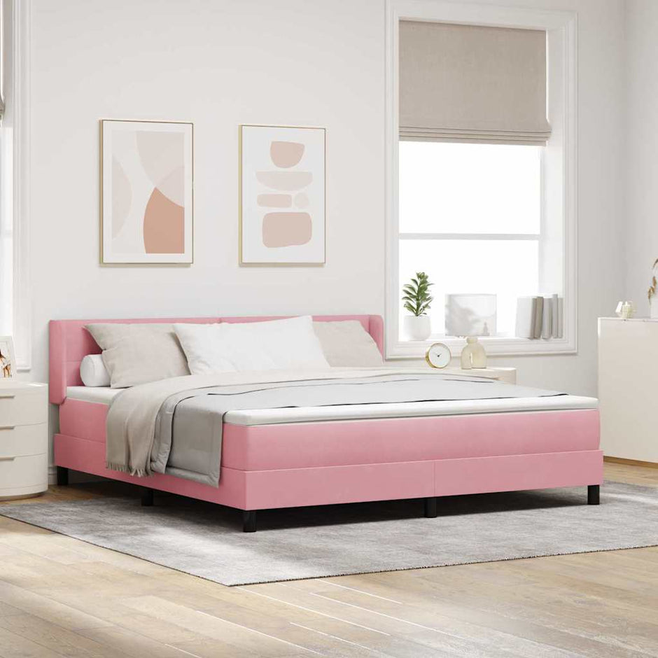 Boxspring Bed Met Hoofdeinde 200 X 140 Cm Fluweel