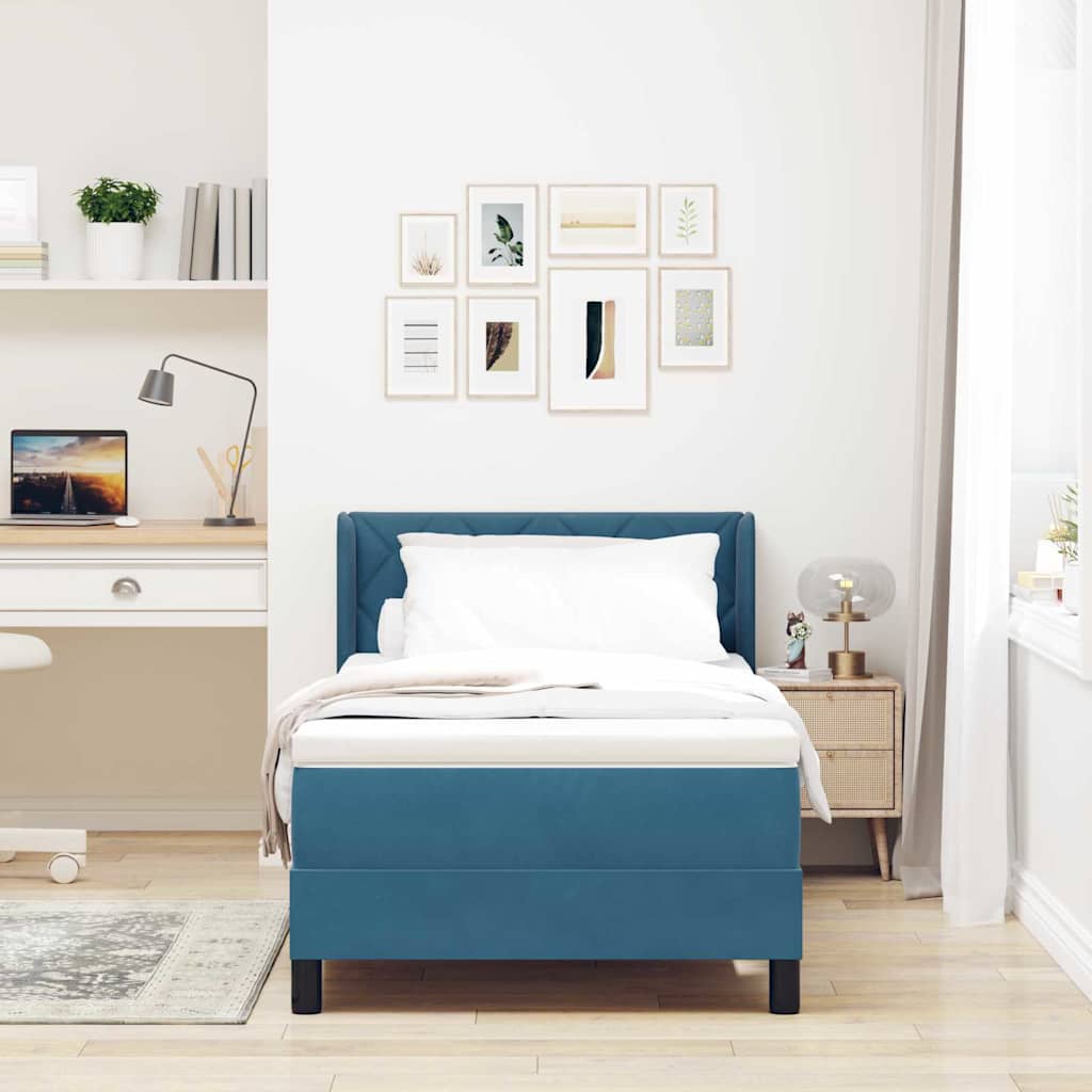 Boxspring Bed Met Hoofdeinde 200 X 140 Cm Fluweel