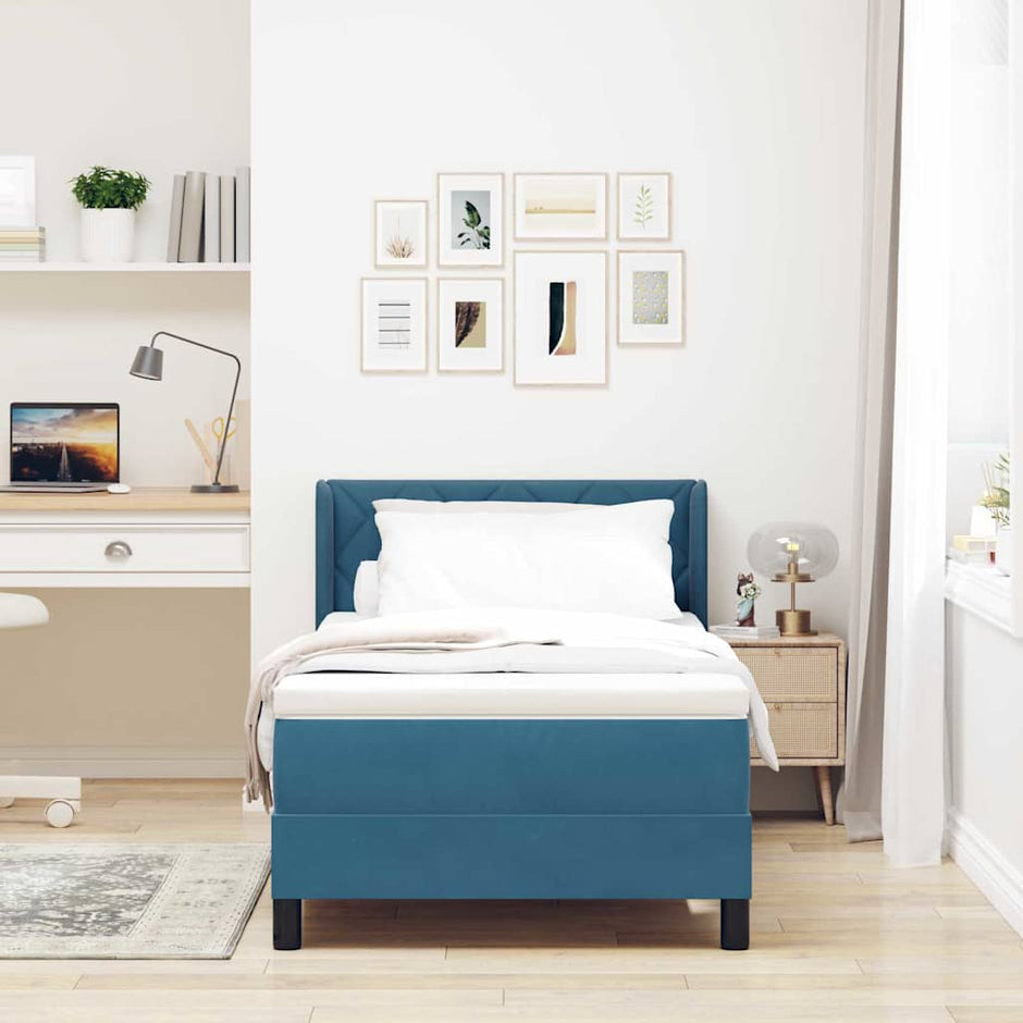 Boxspring Bed Met Hoofdeinde 200 X 140 Cm Fluweel
