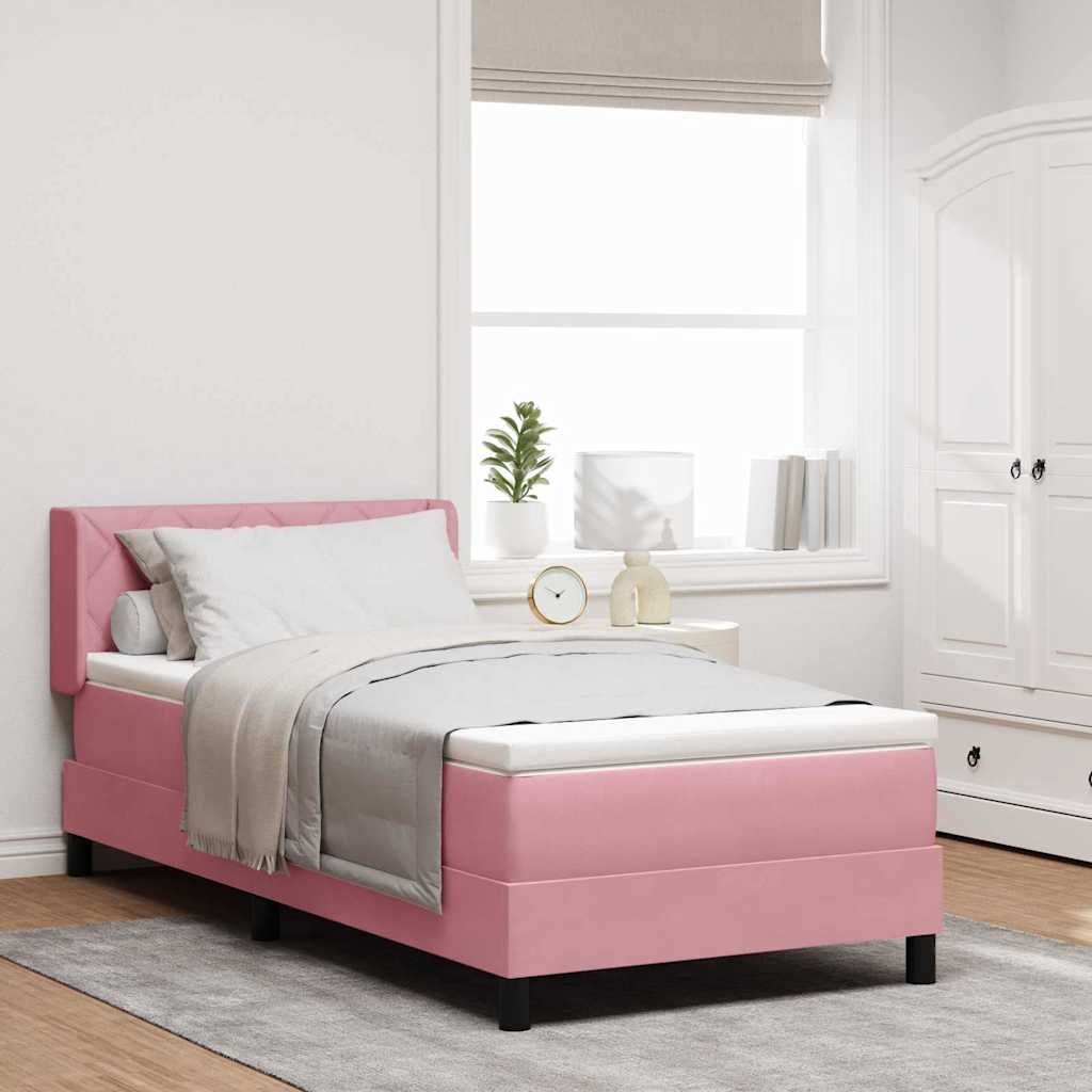 Boxspring Bed Met Hoofdeinde 200 X 140 Cm Fluweel