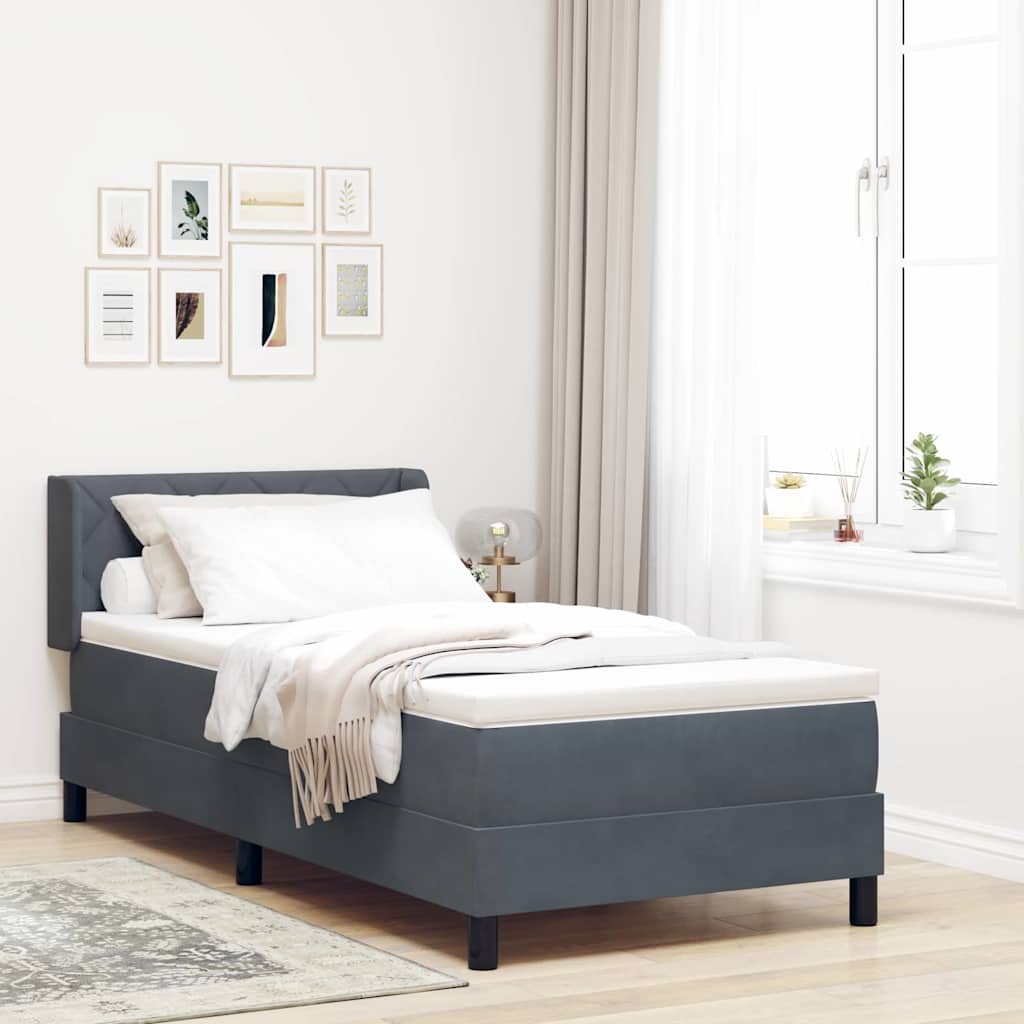 Boxspring Bed Met Hoofdeinde 200 X 140 Cm Fluweel
