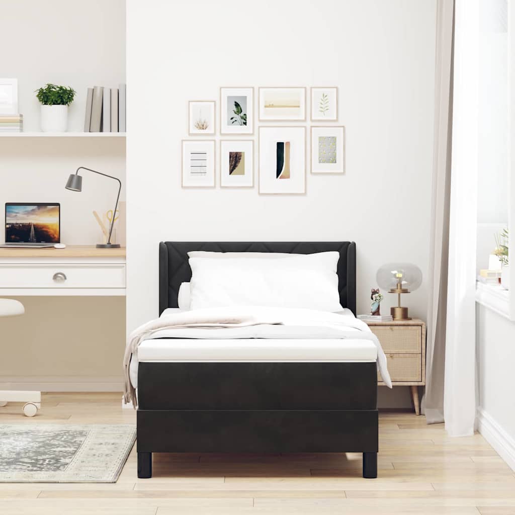 Boxspring Bed Met Hoofdeinde 200 X 140 Cm Fluweel