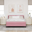 Boxspring Bed Met Hoofdeinde 200 X 140 Cm Fluweel