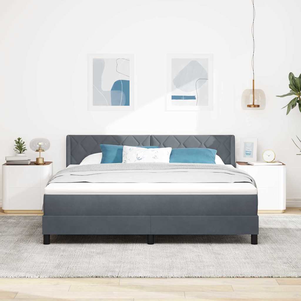 Boxspring Bed Met Hoofdeinde 200 X 140 Cm Fluweel