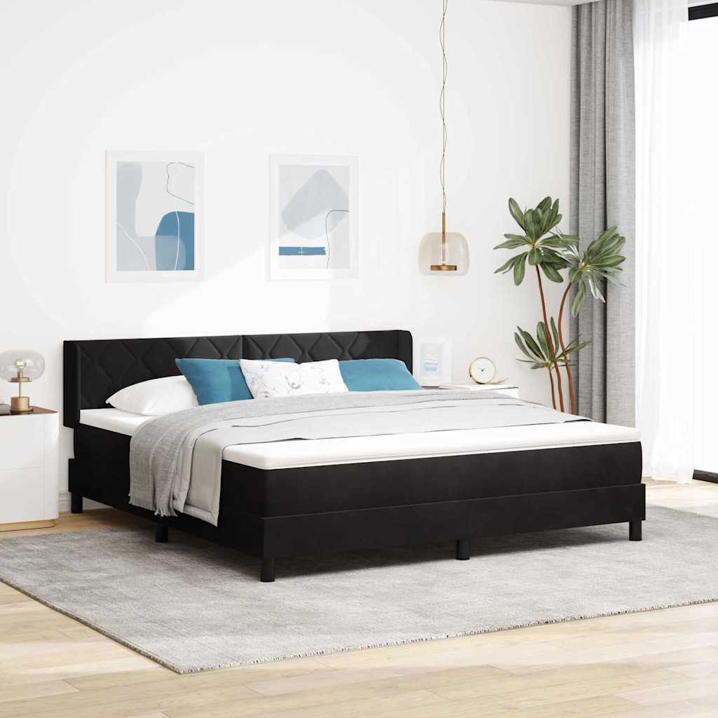Boxspring Bed Met Hoofdeinde 200 X 140 Cm Fluweel
