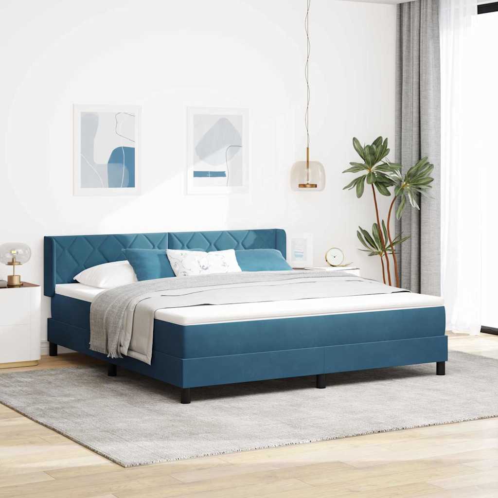 Boxspring Bed Met Hoofdeinde 200 X 140 Cm Fluweel