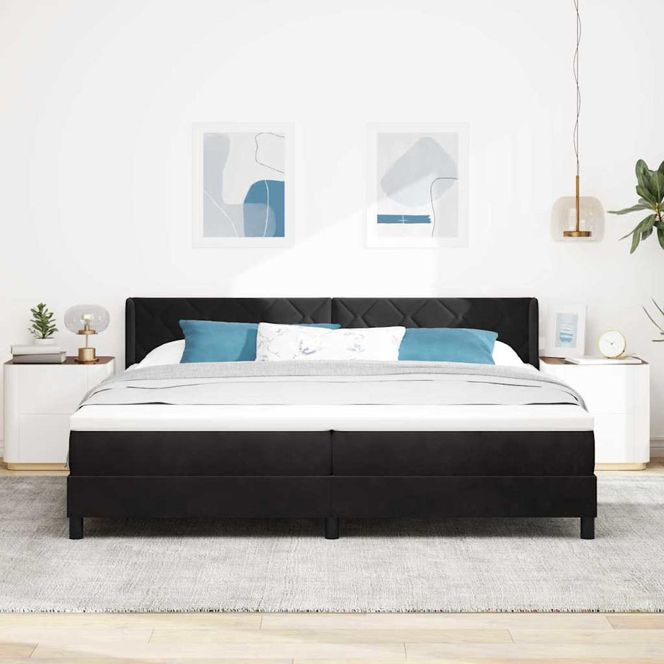 Boxspring Bed Met Hoofdeinde 200 X 140 Cm Fluweel